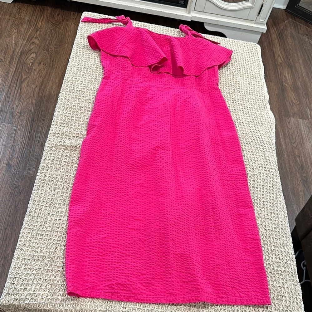 a new day Bright Pink Textured Dreses
